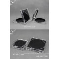 AG-JH-C-209 Cosmetic Packaging Custom Hyaline Quadrate Acrylic Powder Case With Mirror